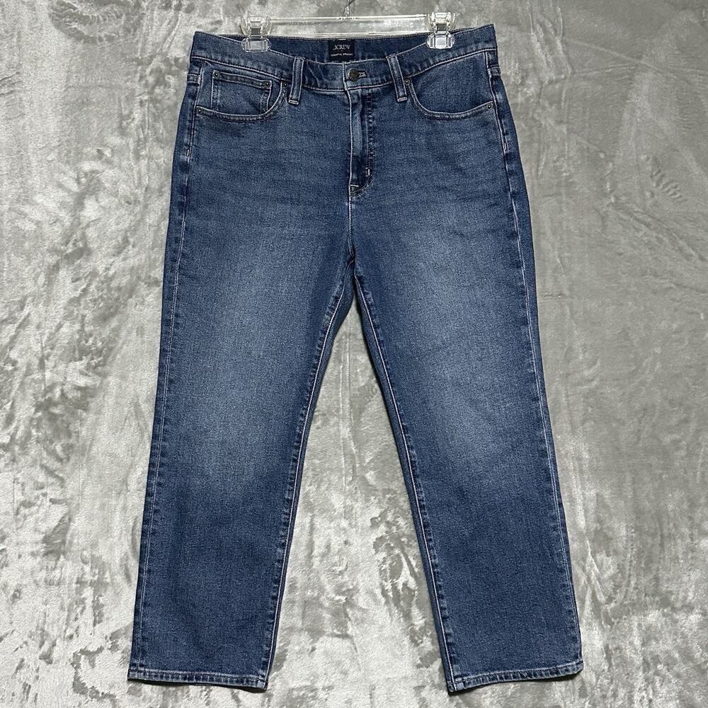 J Crew Essential Straight Jeans Womens Petite Size 30p Blue Classic Everyday EUC